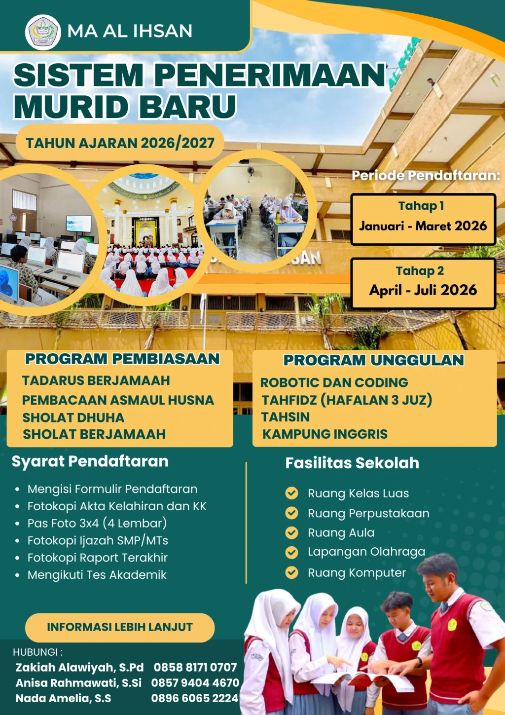 Segera Dibuka SPMB MA AL IHSAN 2026/2027 